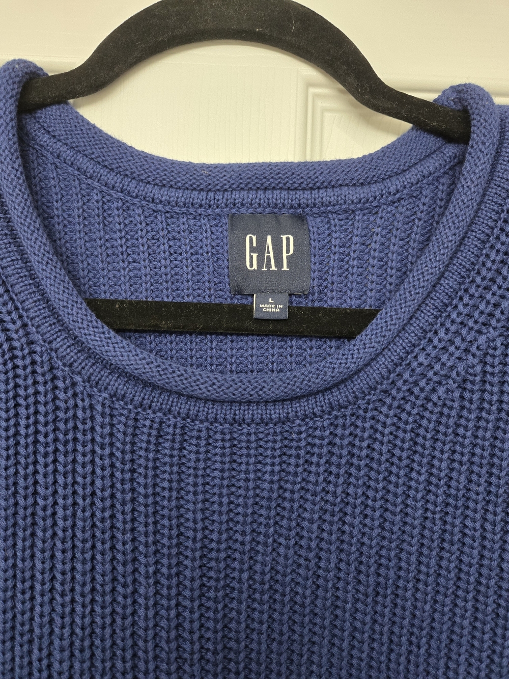 GAP Women's Cobalt Blue Crewneck Knit Sweater - Picture 2 of 2